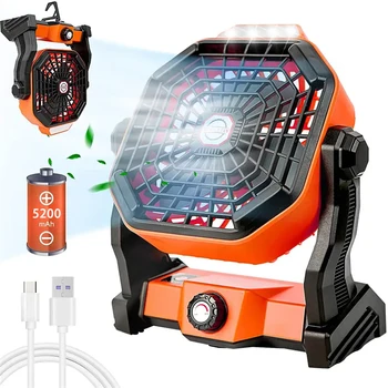 Rechargeable Tent Camping Cordless Travel Fan Office Home Table and Bedroom Traveling