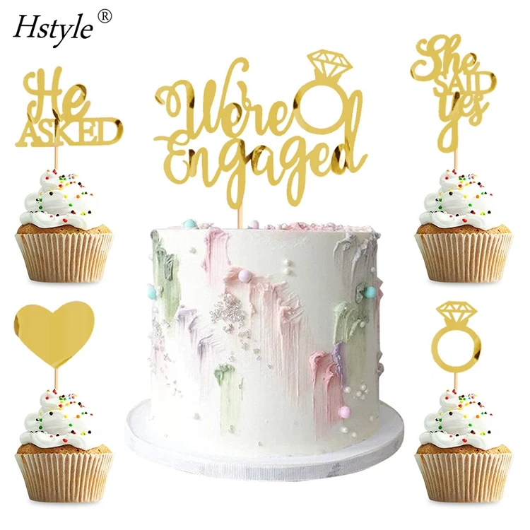 She Said Yes Cake Topper. Engagement Party Hen Party Diamond - Etsy