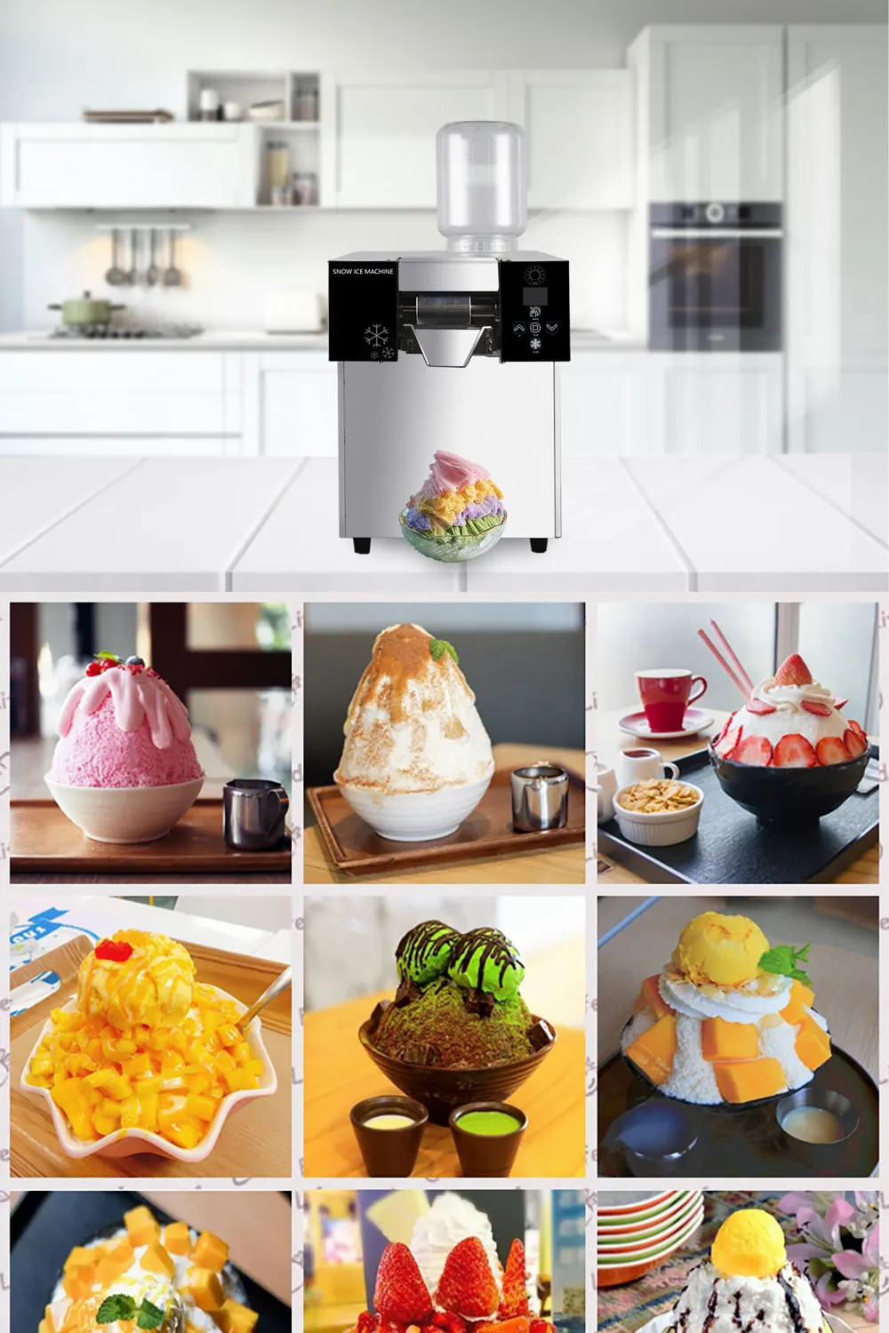 Hot Sale Snow Ice Flake Snow Making Machine Korea Bingsu Ice Makers