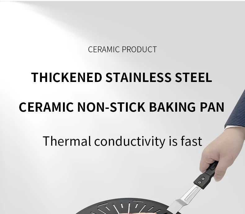 Smokeless 295mm Commercial Non Stick Korean Barbecue Plate Stainless