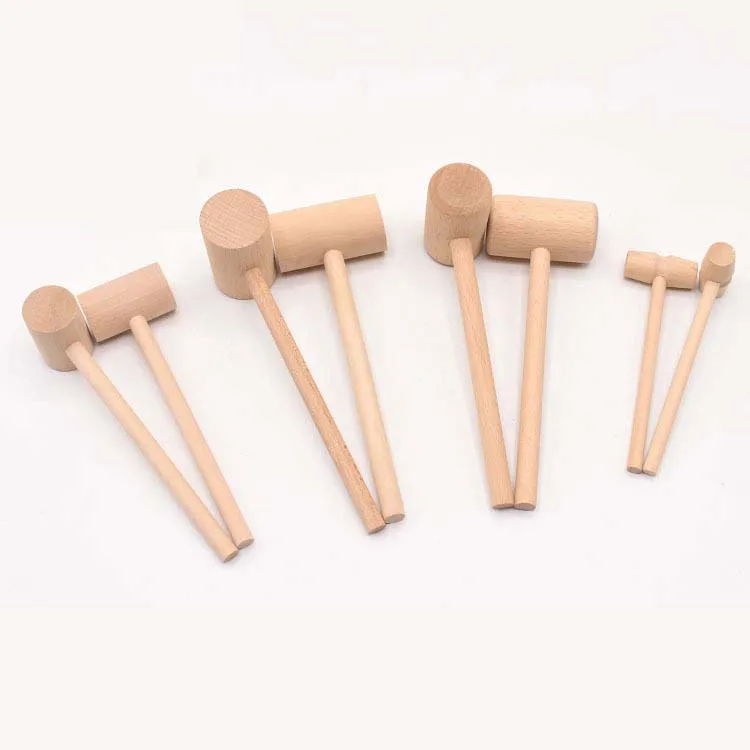 thinkstar 20 Ps Mini Wooden Hammer, Natural Wooden Mallets For...