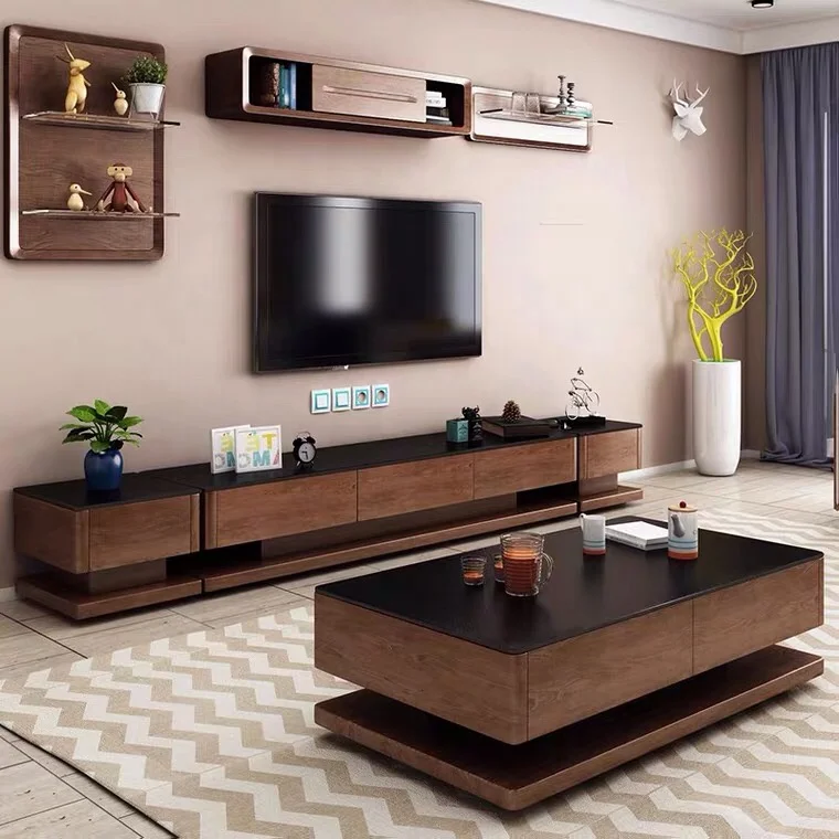 New Tempered Glass TV Table Simple Fashion TV Cabinet With Drawer