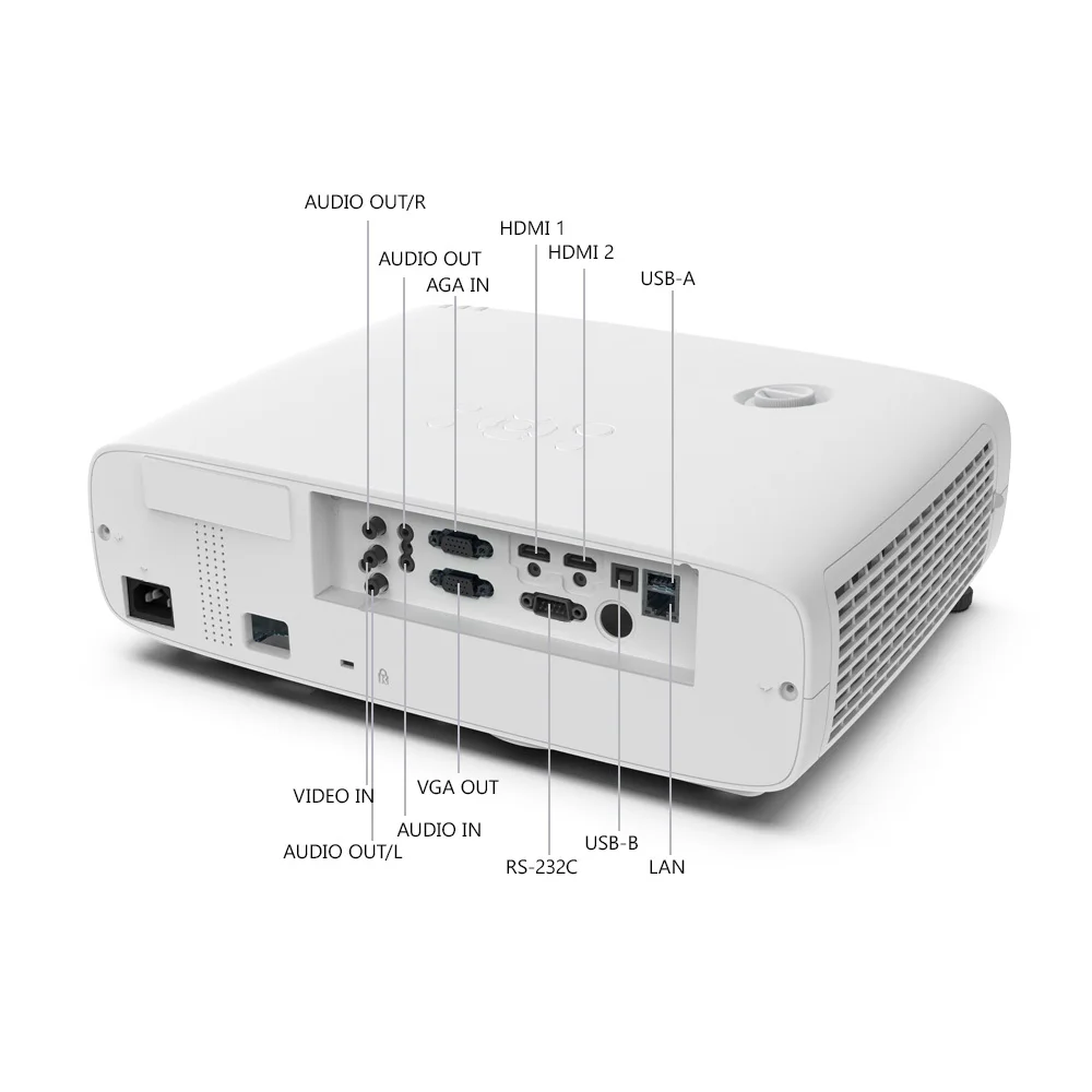 BYINTEK Wireless Conference Projector 5200 ANSI LU800-W Connect Projector Wirelessly 3LCD Vertical Displacement Laser Projector