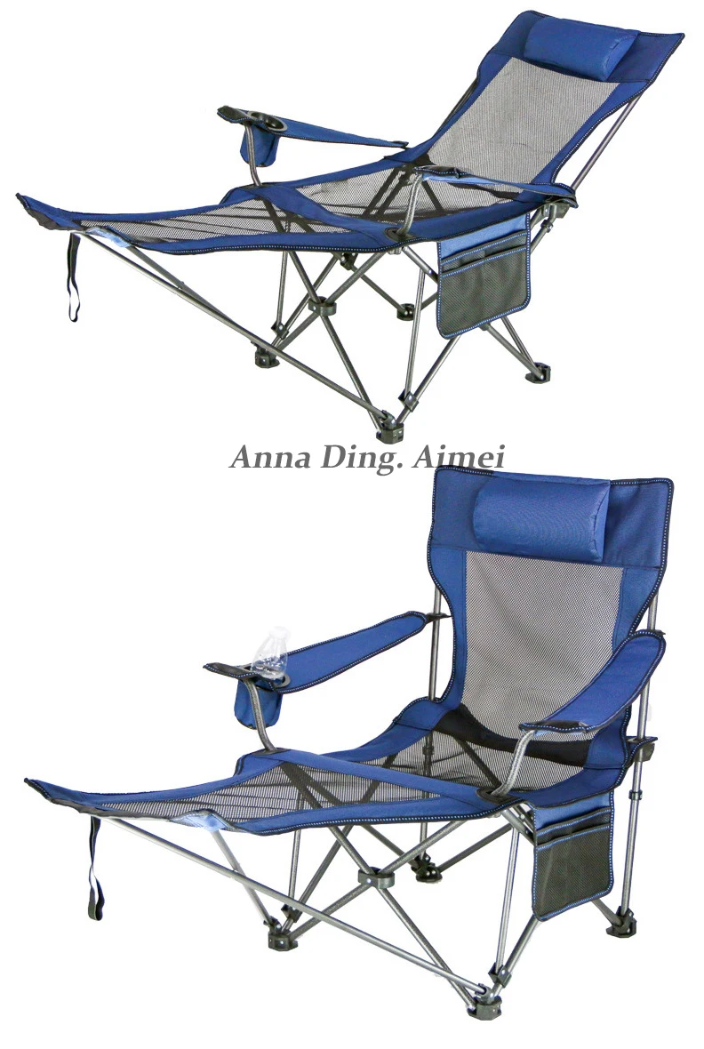 Outdoor Folding Reclining Beach Chair Mesh Leisure Garden Camping Recliner Lounge Beach Chairs