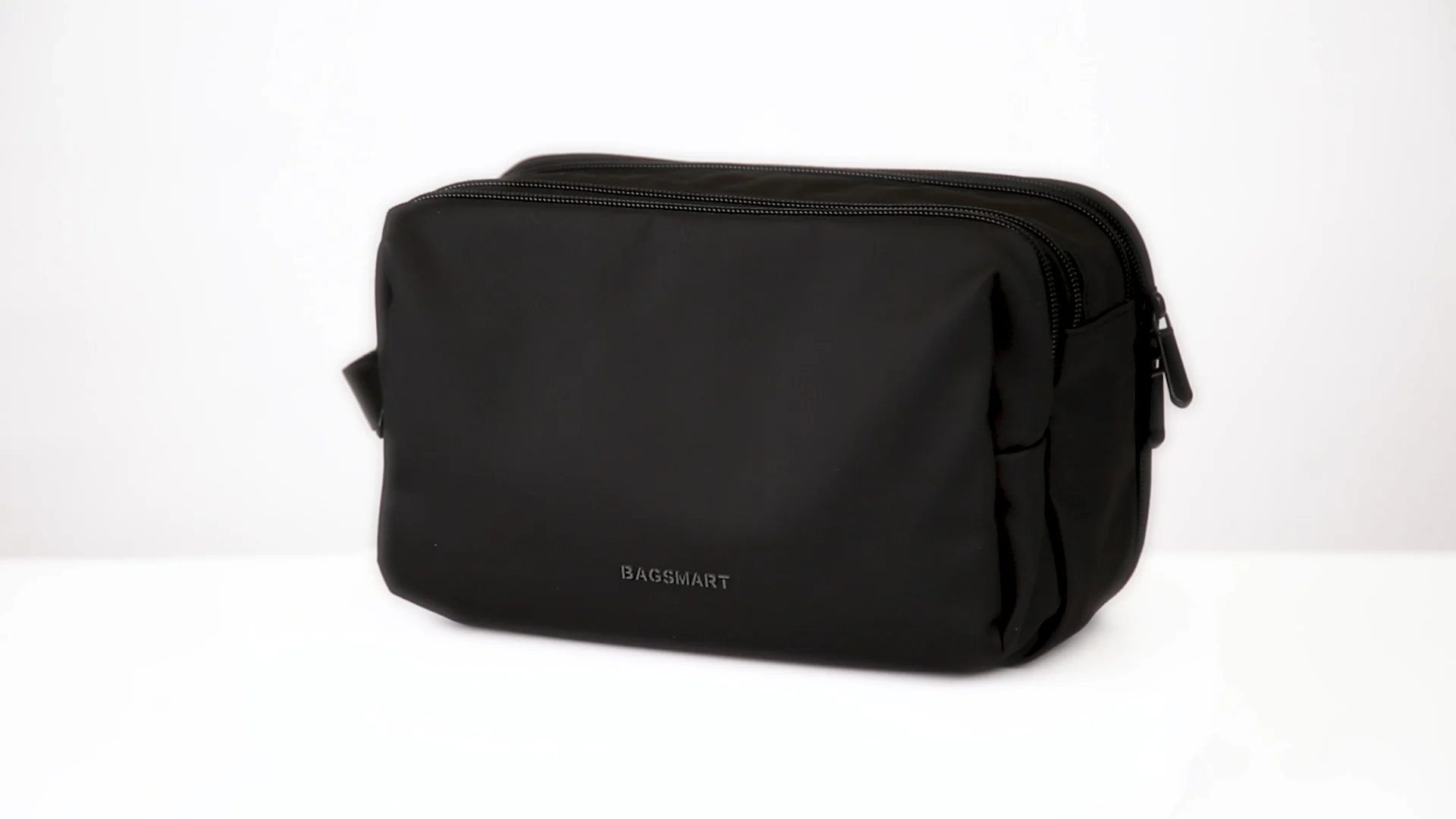 Worthfind Travel Mens Hanging Toiletry Bag Double Zipper Makeup Bag Cosmetic Organizer Dopp Kit