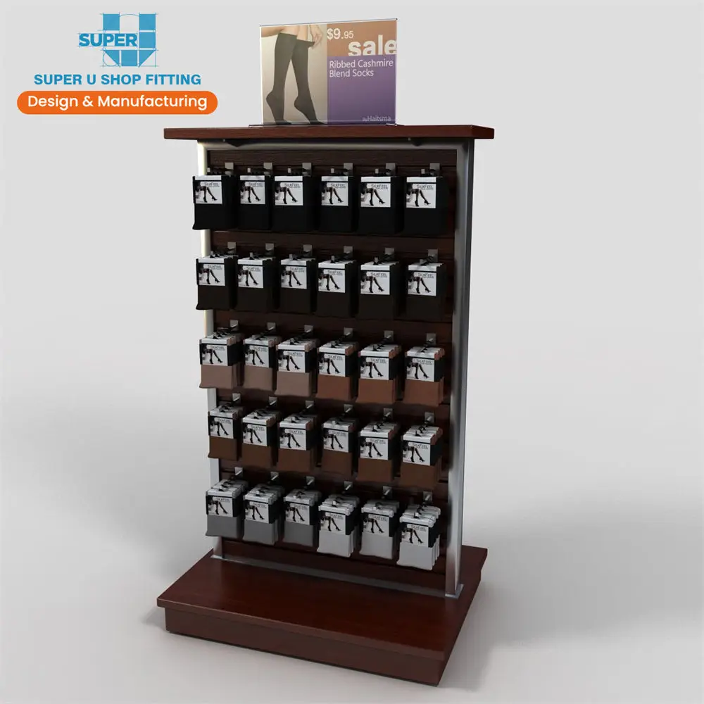 Calcetines de madera personalizados para exhibición de calcetín