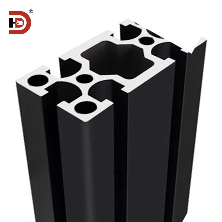 product 4080 sandblasted black extruded aluminum alloy profiles provide punching and cutting services from chinese manufacturers-6