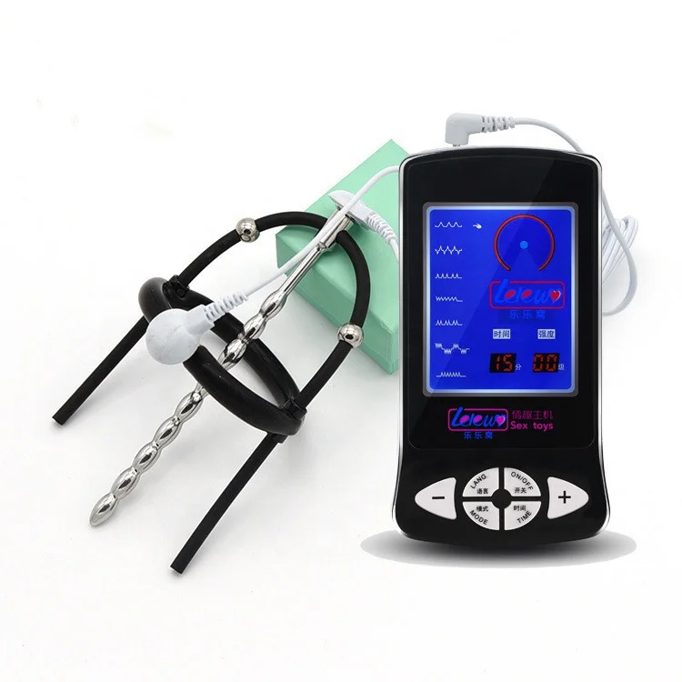 Electro Shock Vibrating  Anal Butt Plug Massager Stimulation Penis Urethral Sound Pulse Massager Sex Male Electro Stimulation