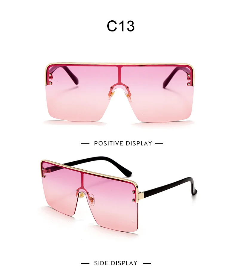 2024 Custom Logo Oversized One Piece Lens Women Sunglasses Luxury Wholesale Shades High Quality Sunglasses