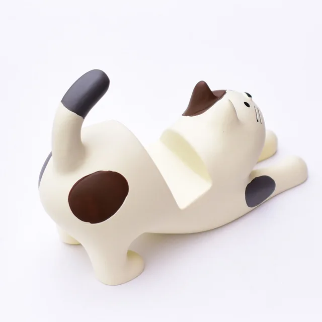 ins birthday gift girl ornaments Zakka grocery decole resin lazy cat mobile phone bracket