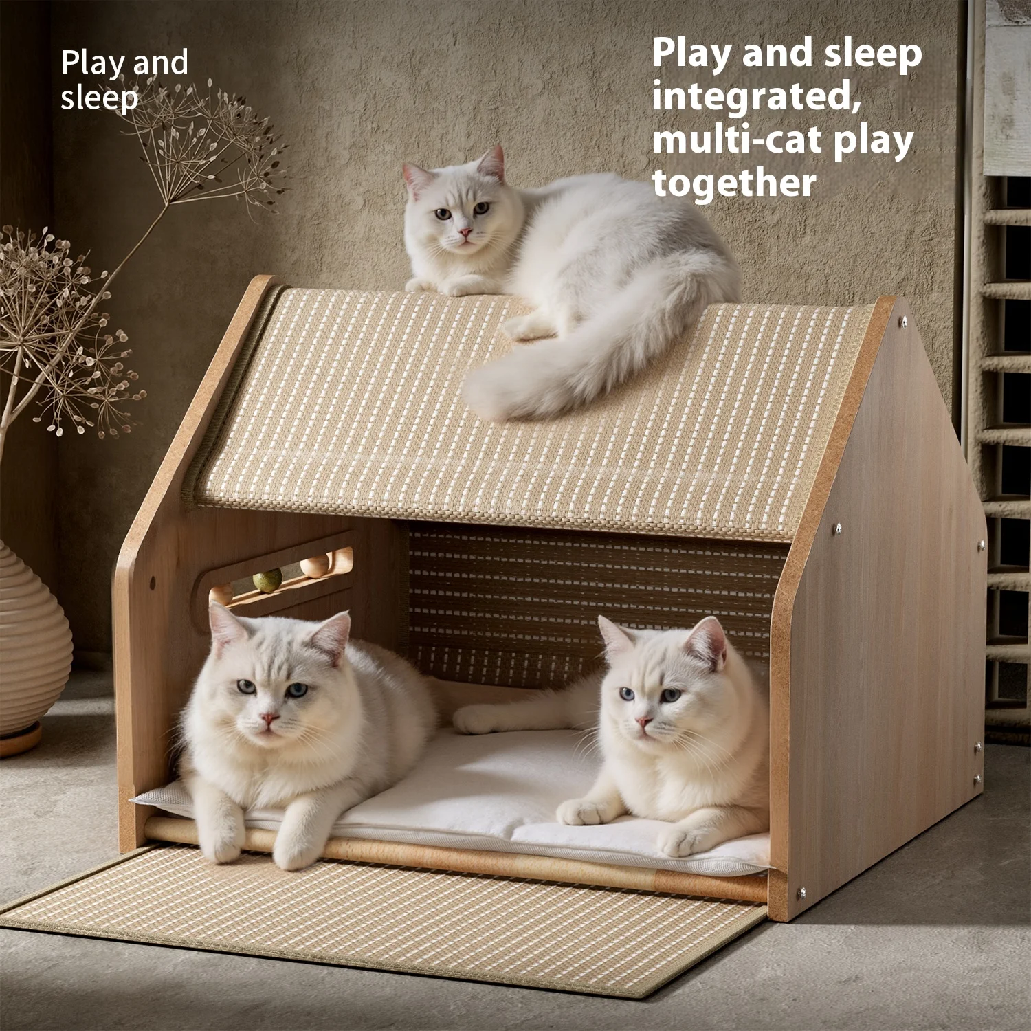 Cat Shelter cat Scratching Board Winter cat Nest Self Hi Carousel cat Toy Sisal cat Scratching Board cat House Recliner details