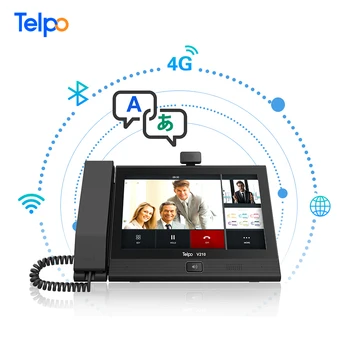 Telpo android desktop wireless telephone voip products cordless phone with sim card