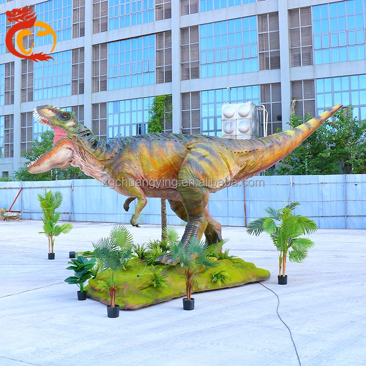 Dinosaur World Decorations Realistic Robot Animatronic Trex Zigong Dinosaur Amusement Park Equipment T-rex Statue Moving