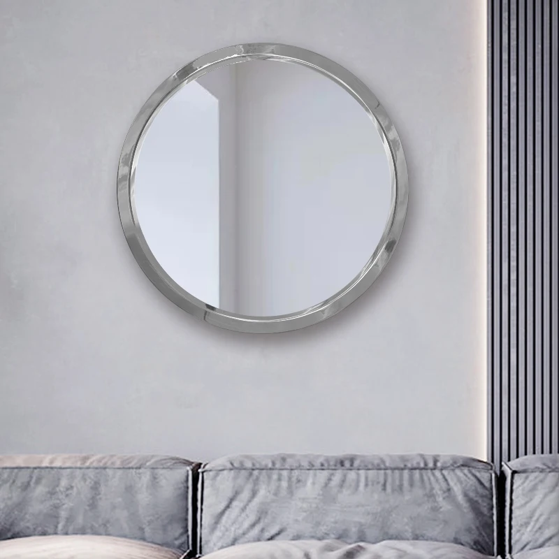 Wholesale Home Decor Gold Round Shape Wall Double Mirrors Drawer Metal Frame Decorative Wall Mirror