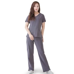 High Quality Wholesale Women's Medical Nursing Hospital Scrubs Woven Fabric Polyester/Rayon/Spandex
