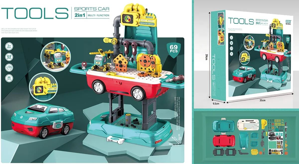 Новейшие Детские игрушки для ролевых игр, ящик для инструментов «сделай сам», набор инструментов, 45 шт. для продажи