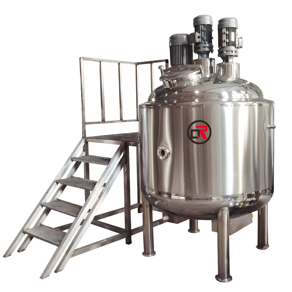 1000L Electric Heating Jacketed Mixing Tank for Fruit Juice Syrups Chemicals for Fat Chocolate Wax Melting Motor Milling
