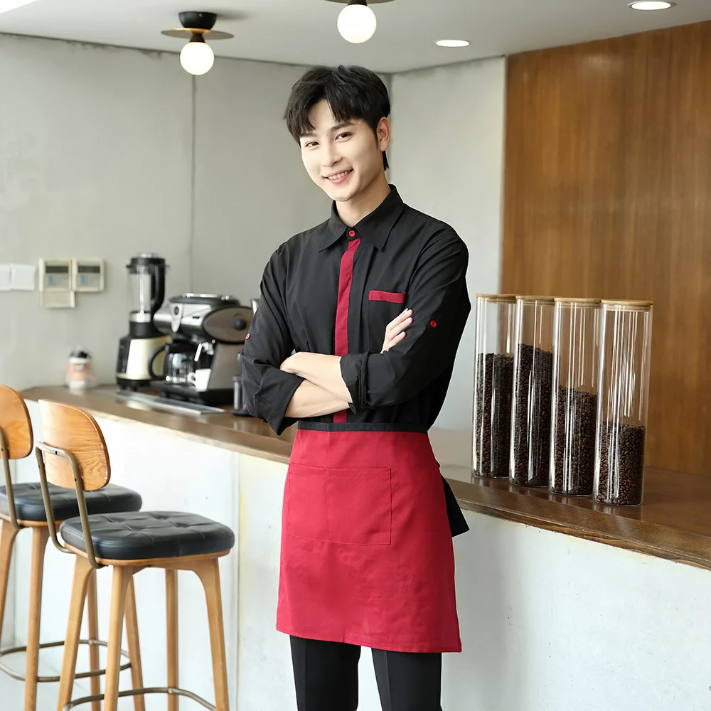 Cameriere abbigliamento a maniche lunghe abiti da lavoro uniformi