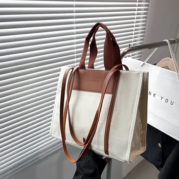 Large Capacity Ladies Handbags Fashion Lady Shoulder CrossBody Bags Canvas Woman Tote Bags