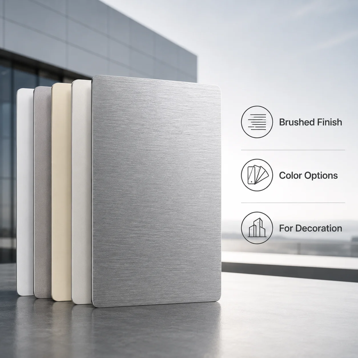 Alucobond Silver Brushed Acp  Aluminum Composite Panel for Building Decoration