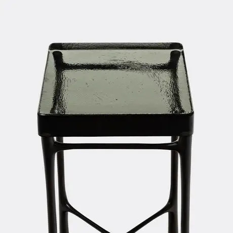Hot sale smoke cast glass top table furniture for living room