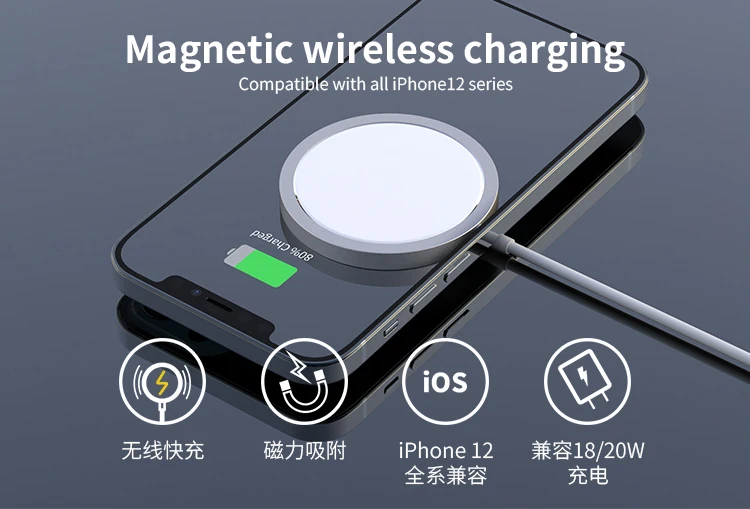 
 MFM Оригинальное магнитное индивидуальное qi Беспроводное Оригинальное магнитное безопасное зарядное устройство apple 10 Вт  