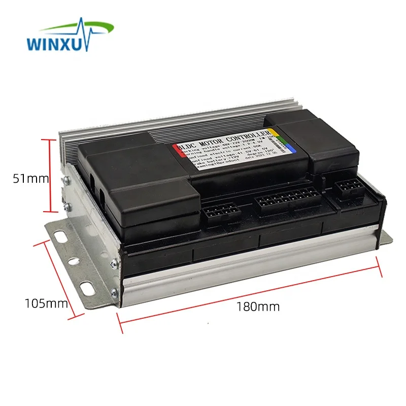 48V 60V 72V 2000W 50A Sine Wave Brushless FOC Motor Drive Universal Controller for Electric Scooter Tricycle