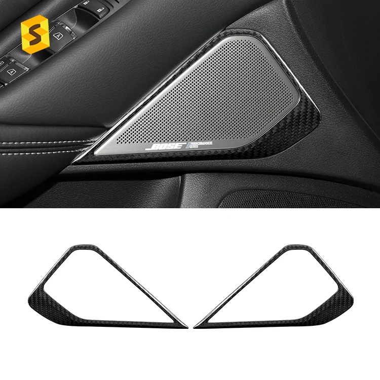 Infiniti Q50 Q50l 2016-2022 Black Real Carbon Fiber Door Boss