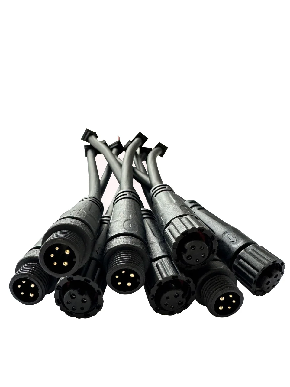 Custom IP67 Waterproof M12 Male Female Connectors for LED Billboards Neon Signs Solar Panel Engineering Applications
