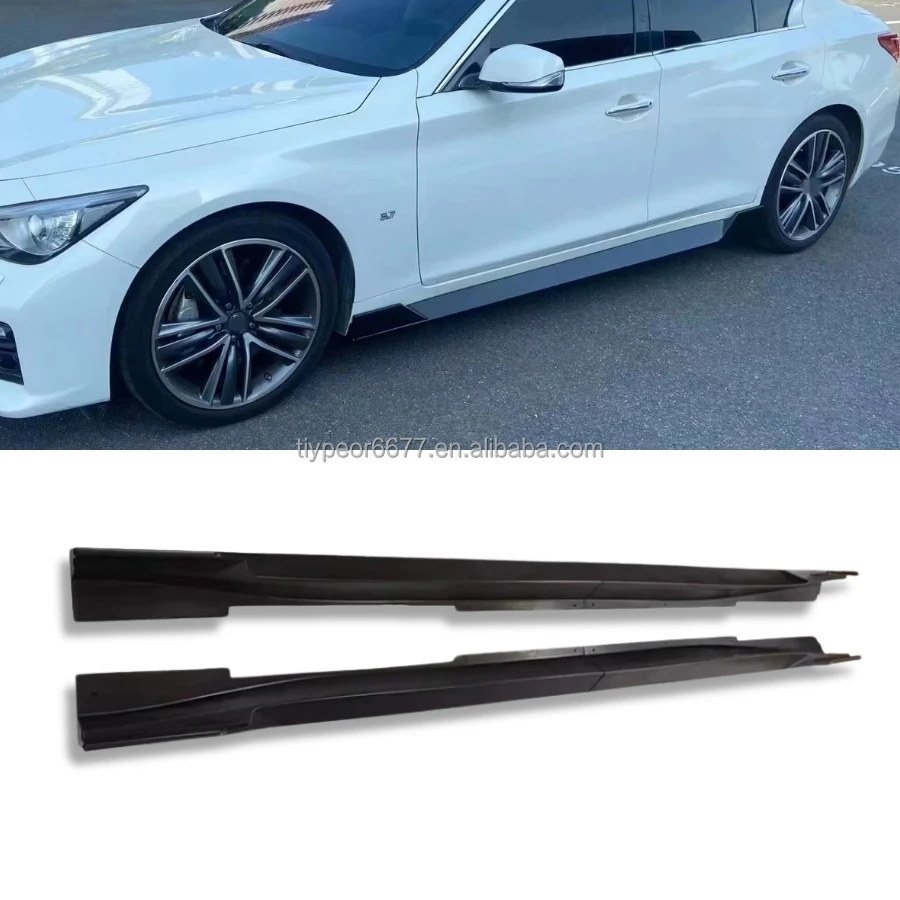 product tiypeor side skirt for infiniti q50 2014   2021 auto car accessories bodykit front lip rear diffuser rear bumper lip top wing-7