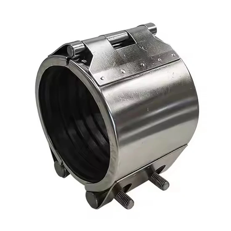 High Pressure Repair Clamp for CI DI PE PVC Pipelines SS304 Steel Plastic Inch Measurement System Leakage Water Protection