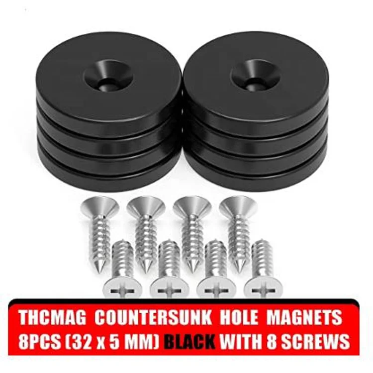 Countersunk Hole Magnets with Screws