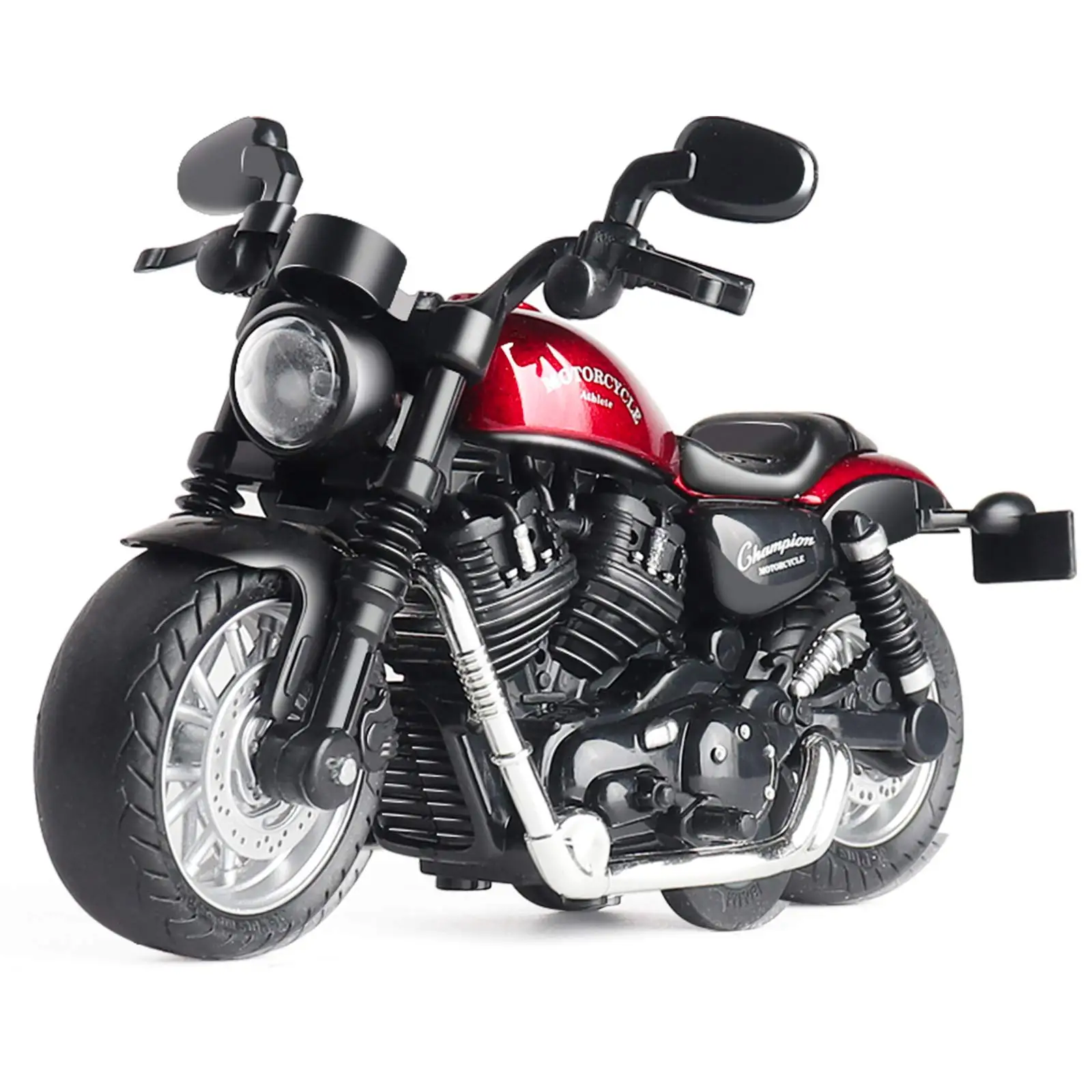 Wholesale Diecast Cars Model 1:14 Scale Diecast Motorcycle Toys Light and Sound Metal Simulation Pull Back Car