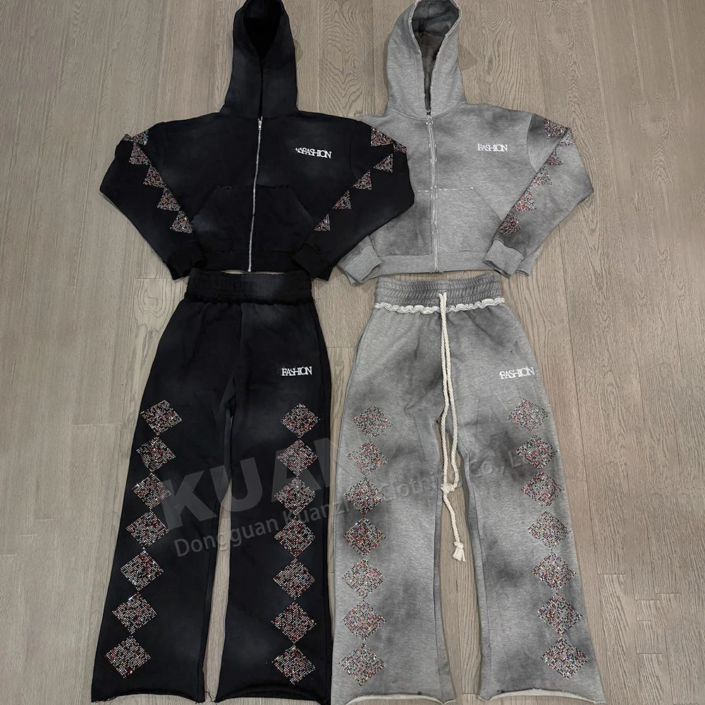 BAGLEV Ensemble Survêtement Personnalisé Sweat à Capuche + Pantalon - Ajoutez Votre Texte, Image Ou Logo