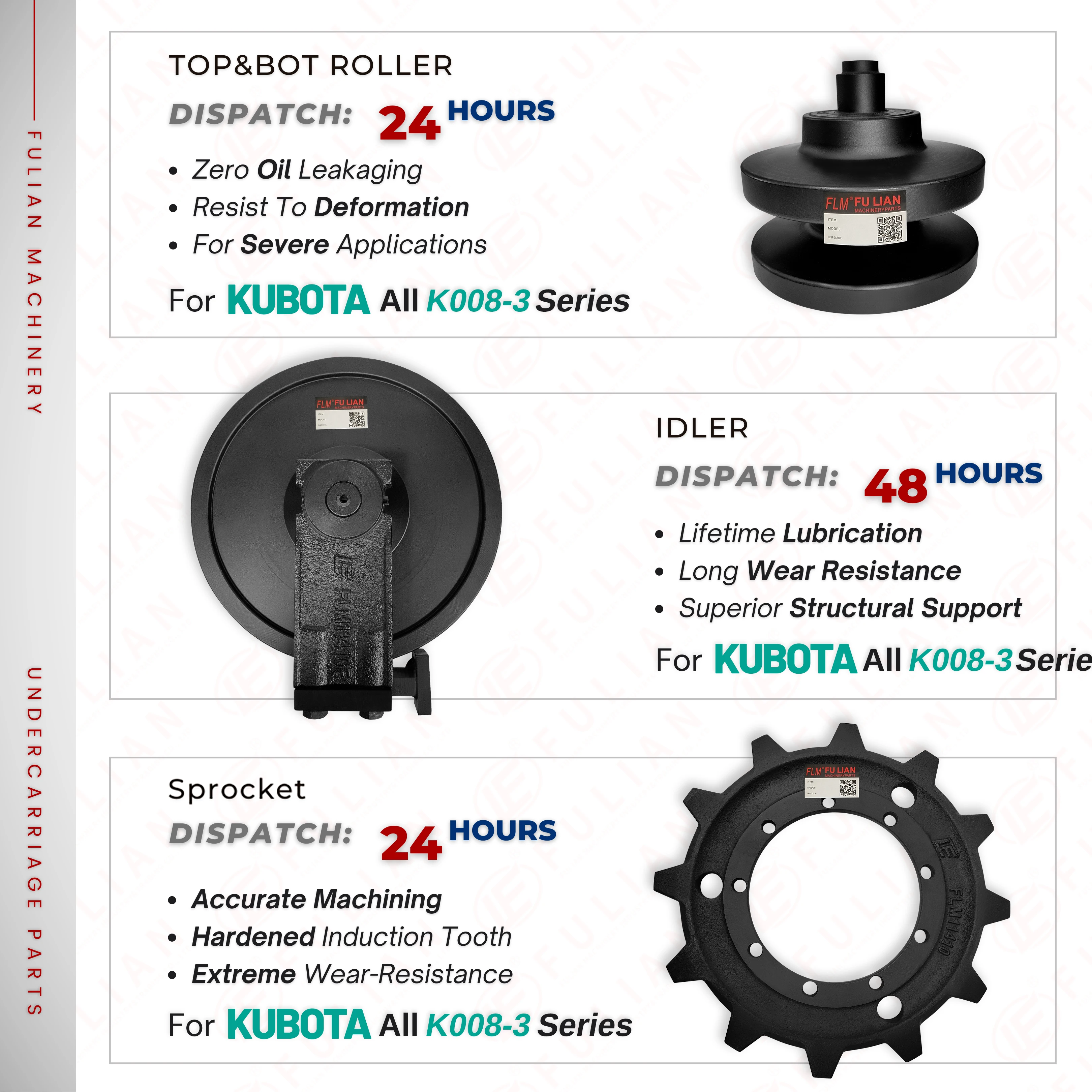 K008 K008-3 Mini Excavator Undercarriage Parts - Sprocket