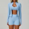 Bra+shorts+jacket blue