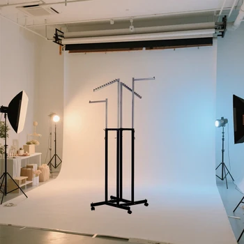 High Quality Clothes Rack for Clothing Store with Adjustable Dress Display Racks and Clothes Stand in Middle Shelves