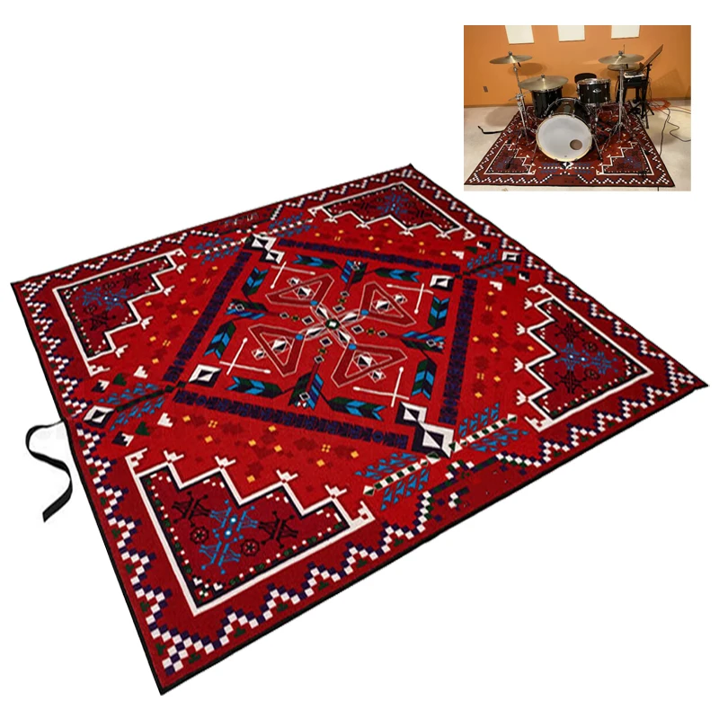 Custom Design Drum Carpet Drum Mat Indoor Sound Insulation Musical Instruments Carpet Drum Rug
