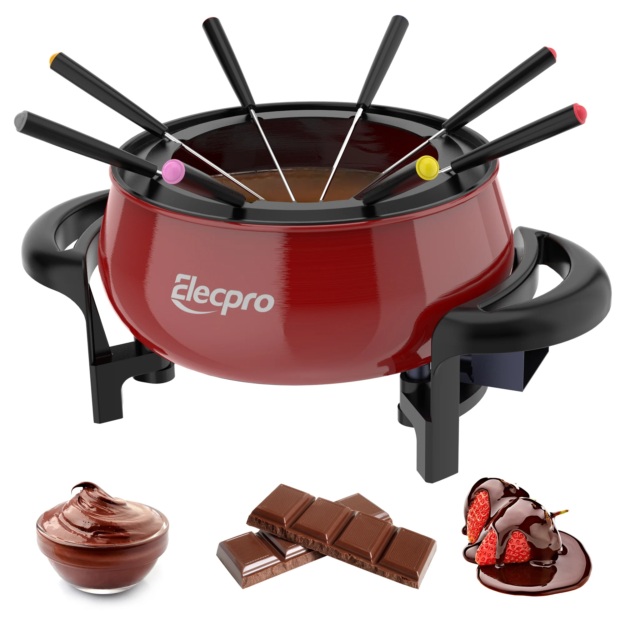 Электрический горшок для фондю с 8 вилками