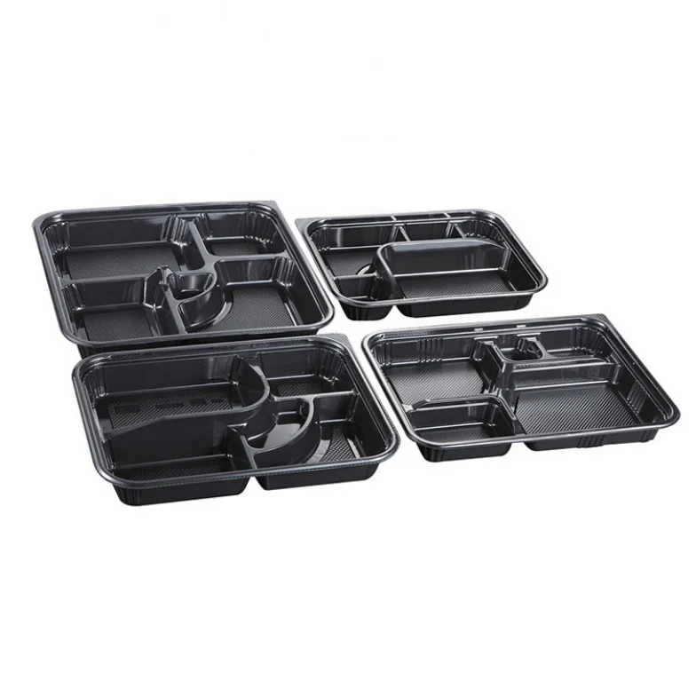 Bento Box J-8305 Black (Set: Tray + Lid) 50pc - On9food