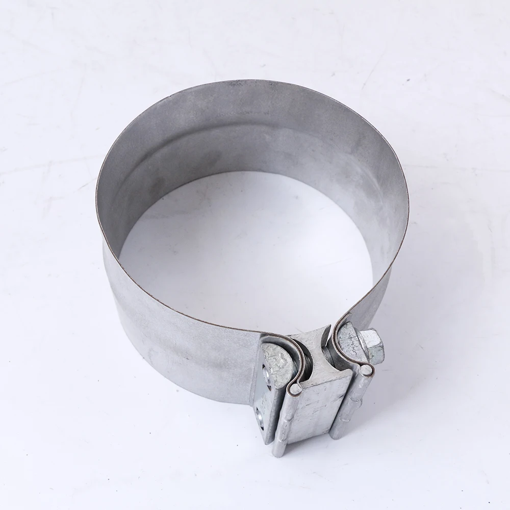 5-дюймовый круговой Соединительный выхлопной ленточный зажим, предварительно сформированный Соединительный зажим из алюминиевой стали для соединения выхлопной трубы с внешним диаметром от 5 до 5