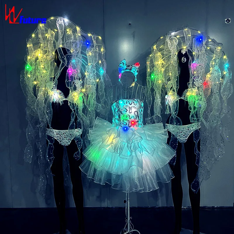 blue jellyfish dress vibrant open legs [Jellyfish] Gradient Print Ruffle Embroidery Bowknot Lace Asymmetric Sweet Elegant Lolita Jsk Lace Style [$114.00]Dark Blue Jellyfish Print Jumper