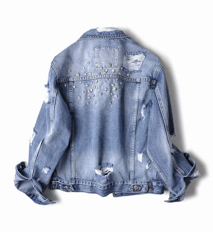 Shop Our Collection of Hole Diamond Blue Jean Denim Jackets