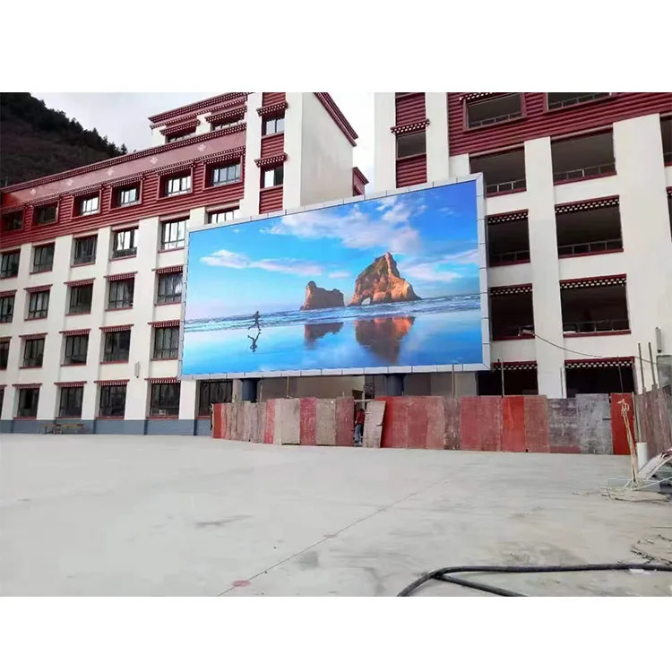 P8 Big Outdoor Building LED Media Screen Eye Catching 3D Effect HD Movie Video Screen on Building Wall