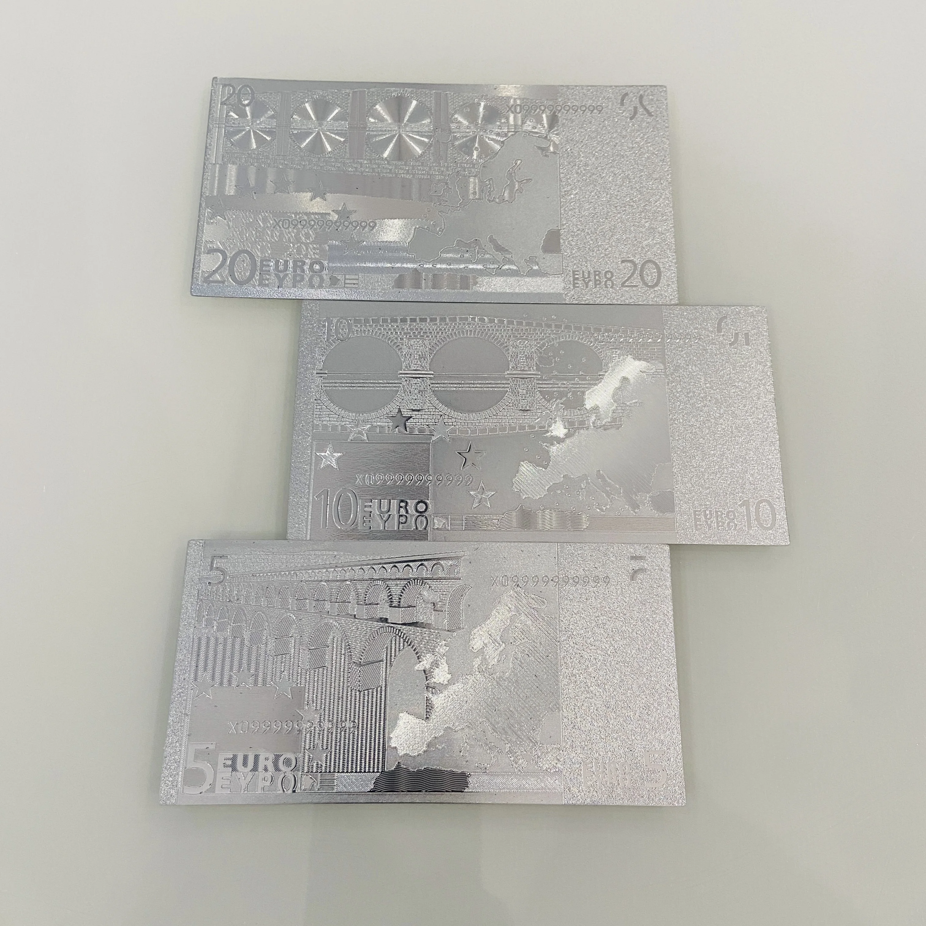银色500欧元纸币新年礼物钱赌场玩具纸币定制100欧元纸币