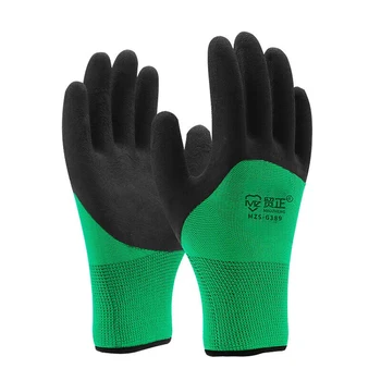Green Foam Nitrile Gloves Latex Foam Safety Gloves Gardening Custom Bulk Orders