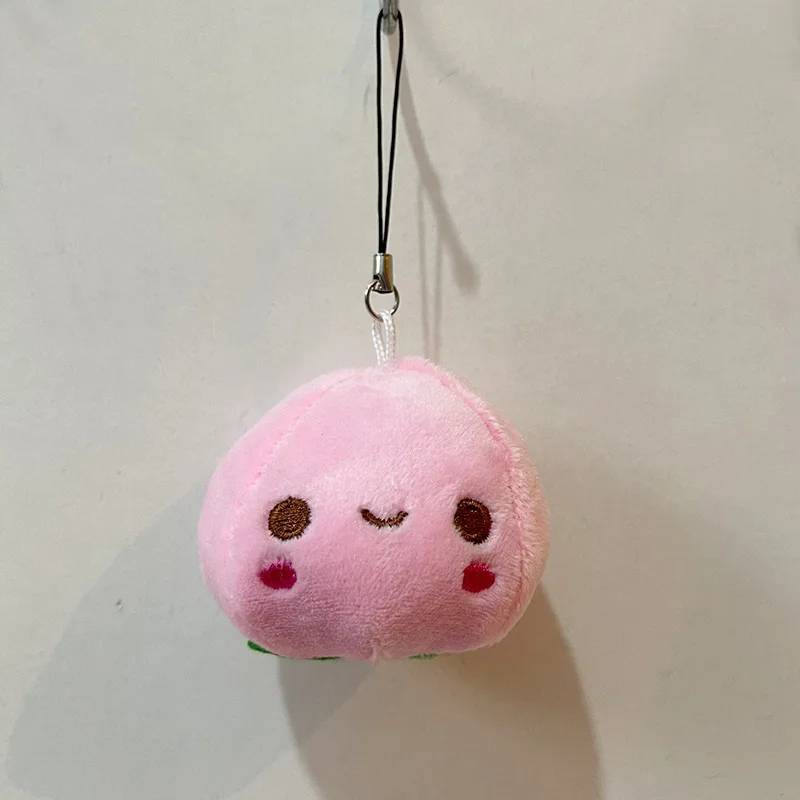 ZQEOU Peach Keychain - Stainless Steel Fruit Jewelry Gift For Peach Lovers