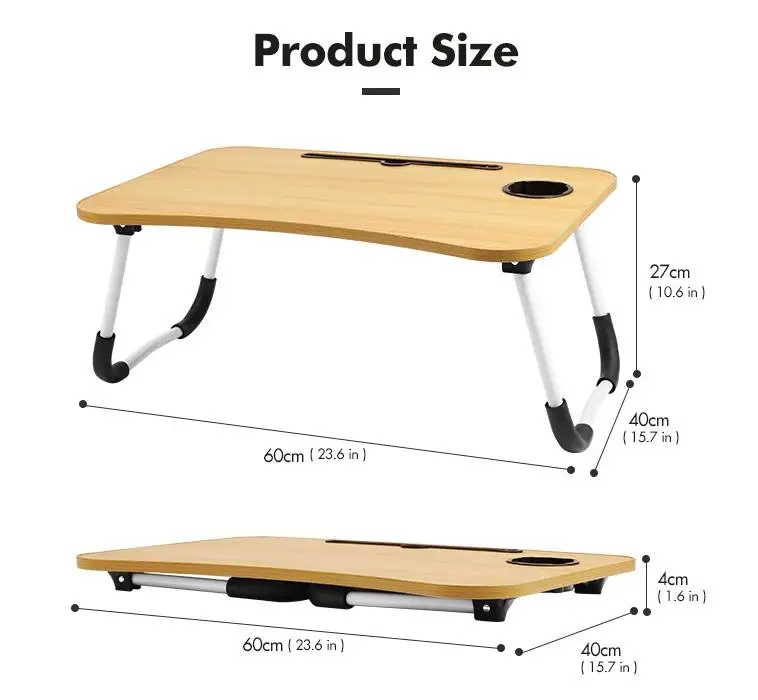 Modern Wholesale Folding Computer Table Bed Wooden Desk Minimalist Design Student Small Size Writing Desk