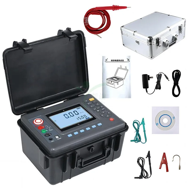 High Performance Electrical Digital 5/10/15kV 50Tohm High Voltage Insulation Resistance Tester/Megohmmeter