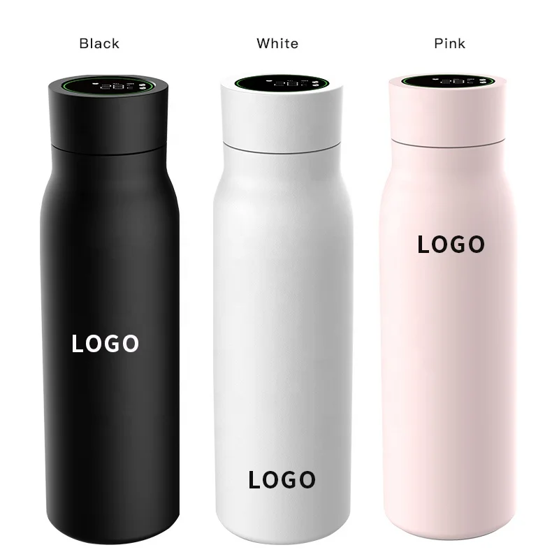 JZYZ Smart Water Bottle Drink Reminder Temperature Waterproof Double Wall Stainless Steel Bottle With App
